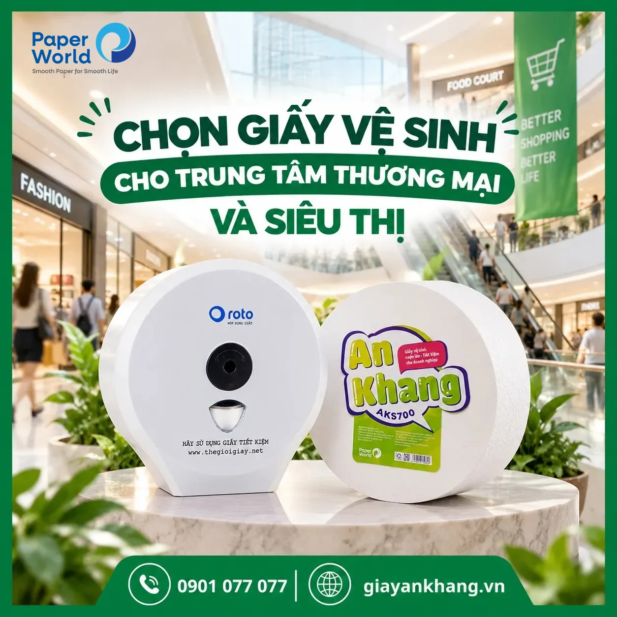 Trung Tâm Thương Mại, Siêu Thị Nên Dùng Giấy Vệ Sinh Loại Nào?