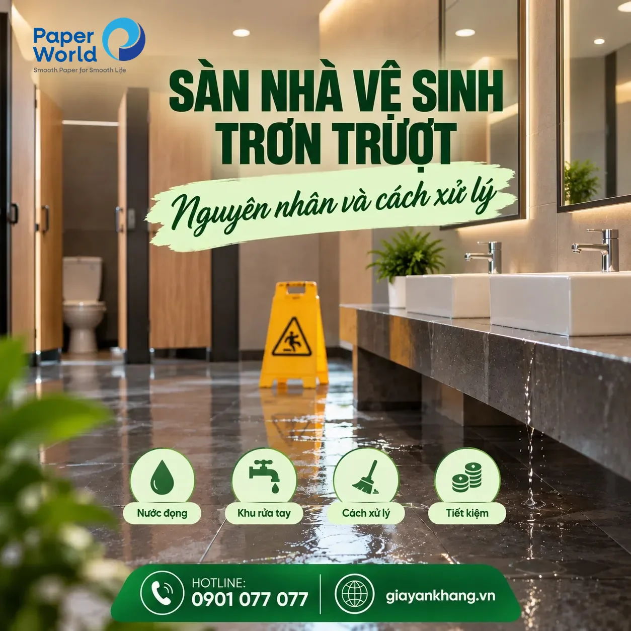 Vì Sao Sàn Nhà Vệ Sinh Vẫn Trơn Dù Đã Dùng Gạch Chống Trượt?