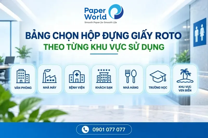 Bảng chọn hộp đựng giấy Roto theo từng khu vực sử dụng