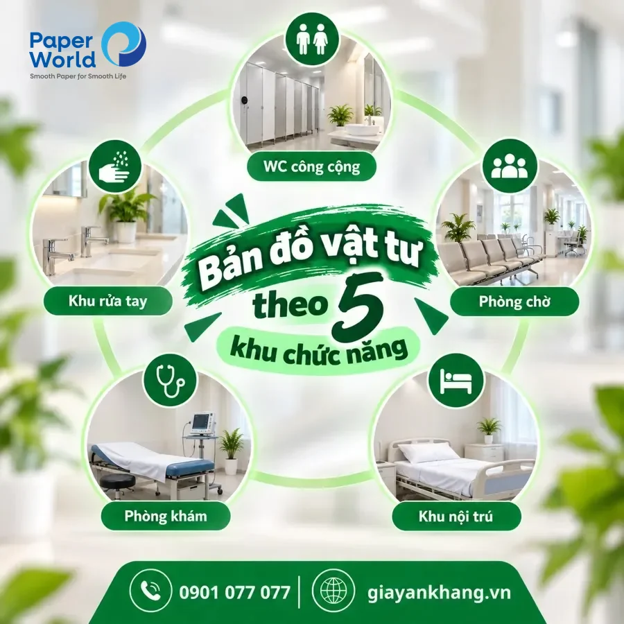 Bản đồ vật tư theo năm khu chức năng Bản đồ vật tư theo năm khu chức năng