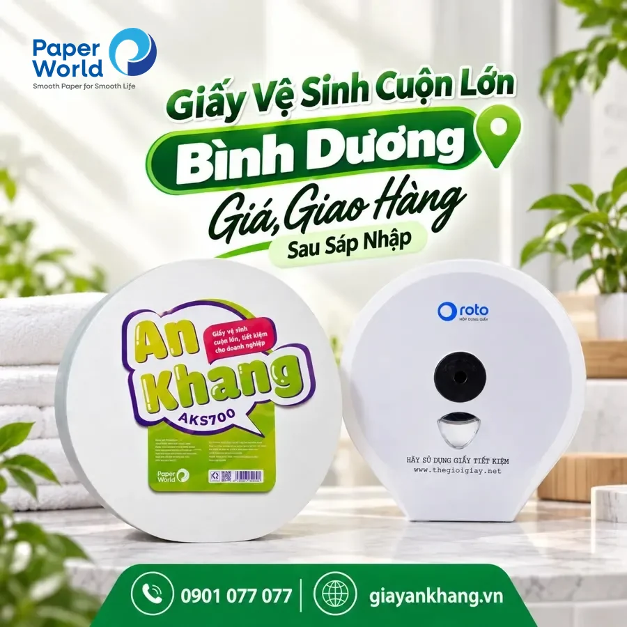 Giấy Vệ Sinh Cuộn Lớn An Khang Soft700 | AKS700 Giấy Vệ Sinh Cuộn Lớn An Khang Soft700 | AKS700