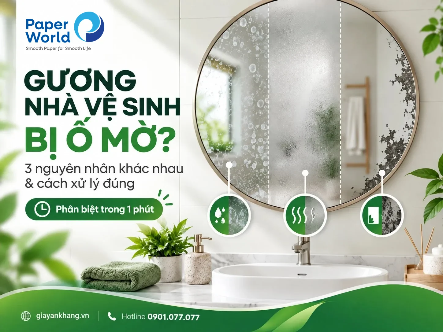 Gương Nhà Vệ Sinh Bị Ố Mờ: 3 Nguyên Nhân Và Cách Xử Lý