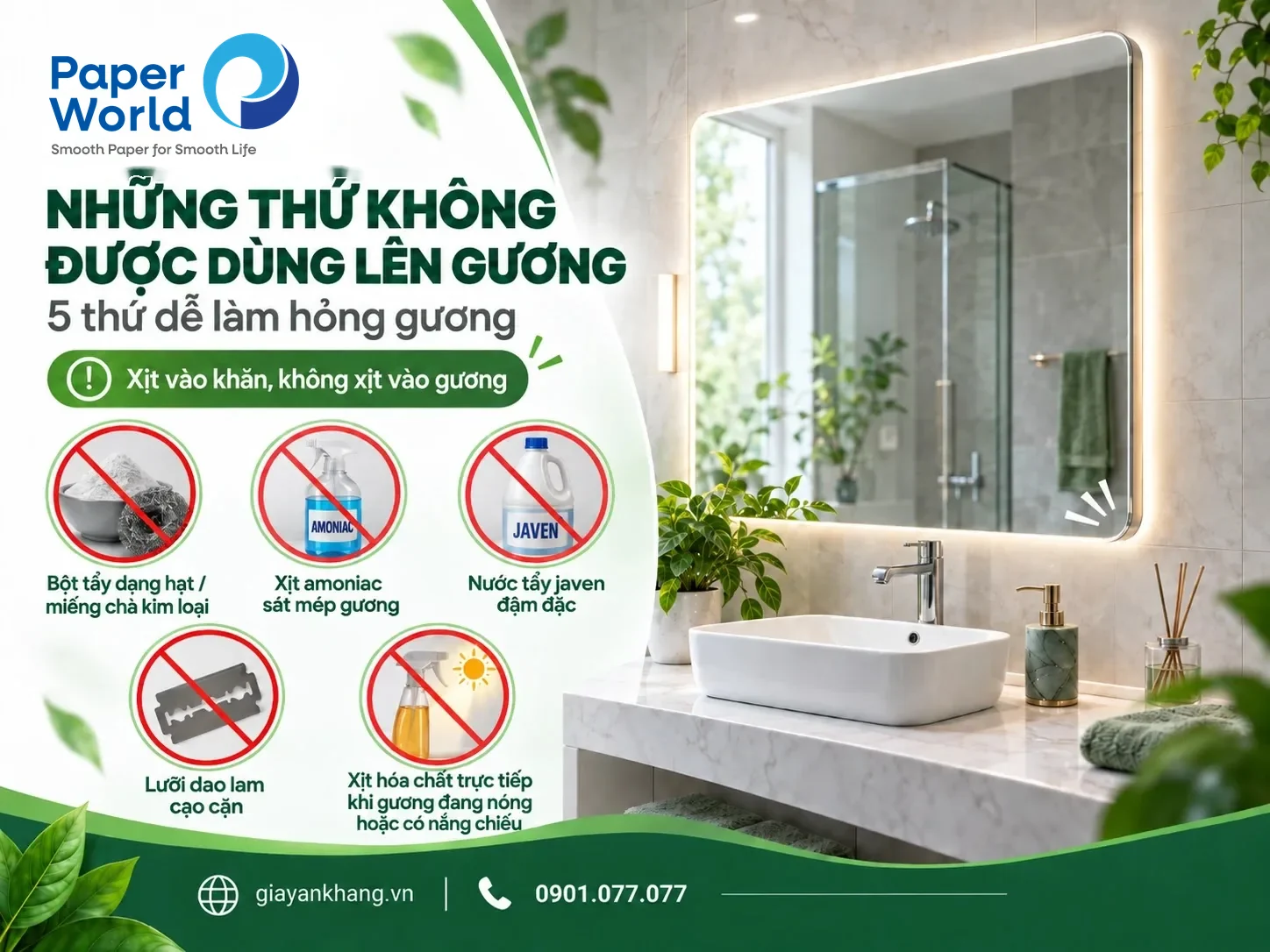 Gương Nhà Vệ Sinh Bị Ố Mờ: 3 Nguyên Nhân Và Cách Xử Lý