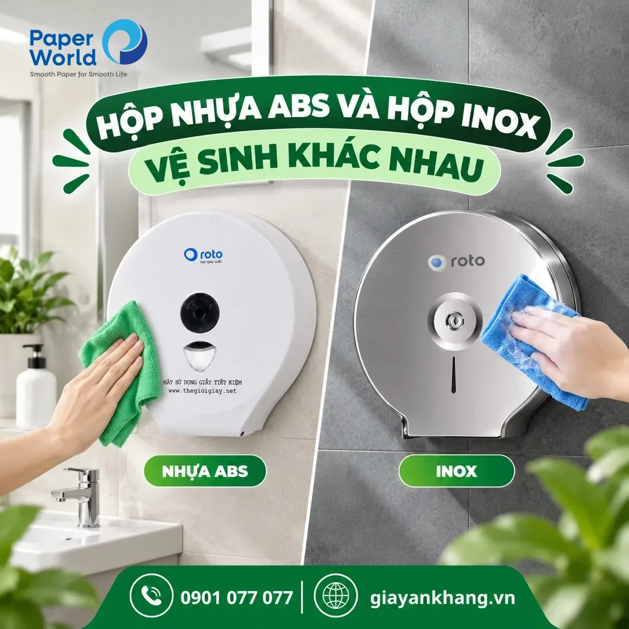 Vì Sao Nên Vệ Sinh Hộp Đựng Giấy Cuộn Lớn Mỗi Lần Thay Cuộn?