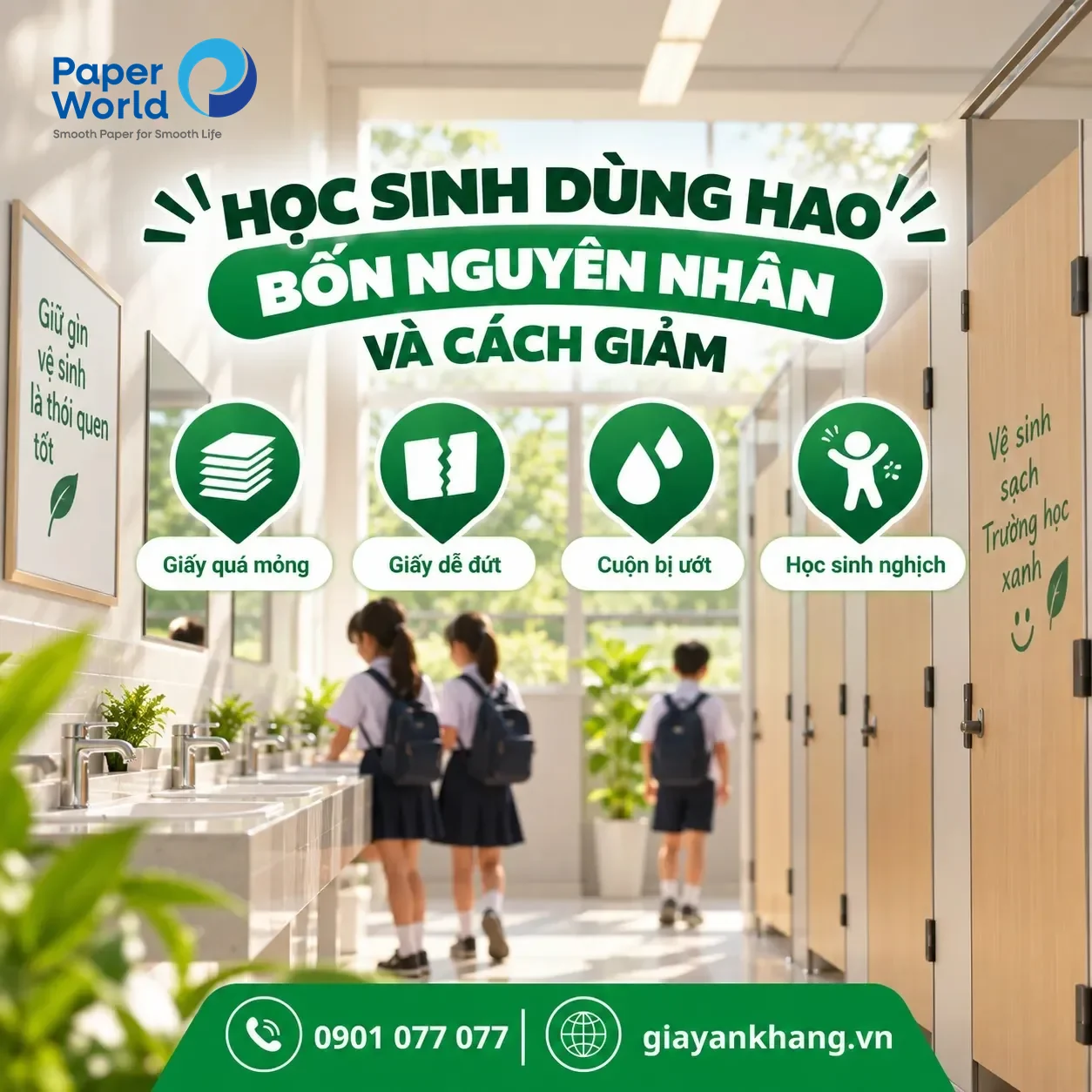Giấy Vệ Sinh Trường Học: Chọn Loại Nào, Bố Trí Ra Sao?